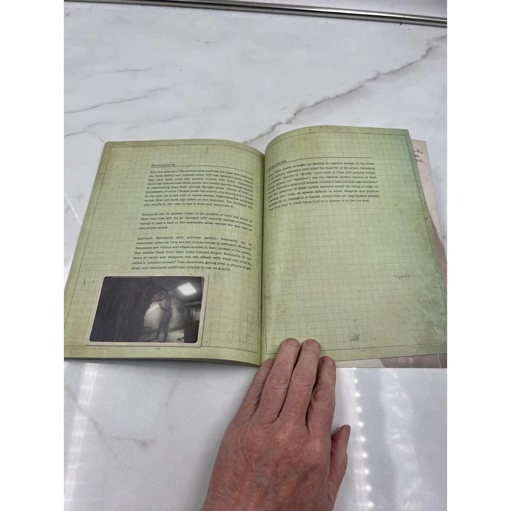 FEAR 2 Project Origin Armacham Assessment Briefing Manual Video Game Collectible